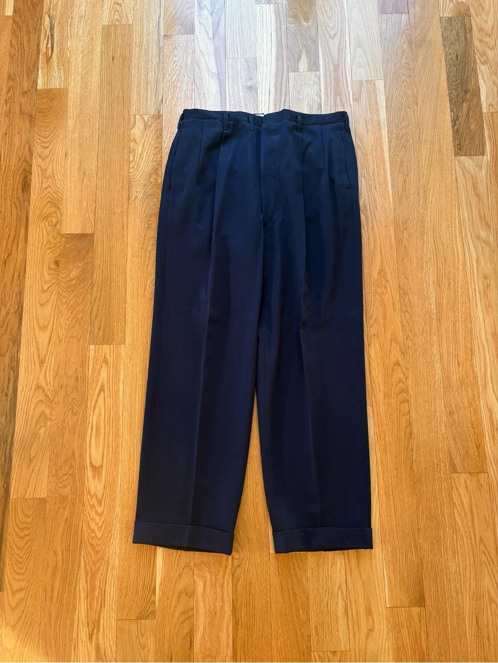 Vintage 1950s Kingsridge Griffith Smith Made In USA Navy Blue 2pc Suit 42R 34x30
